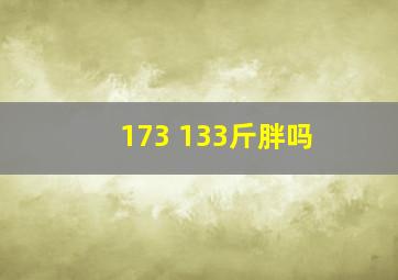 173 133斤胖吗